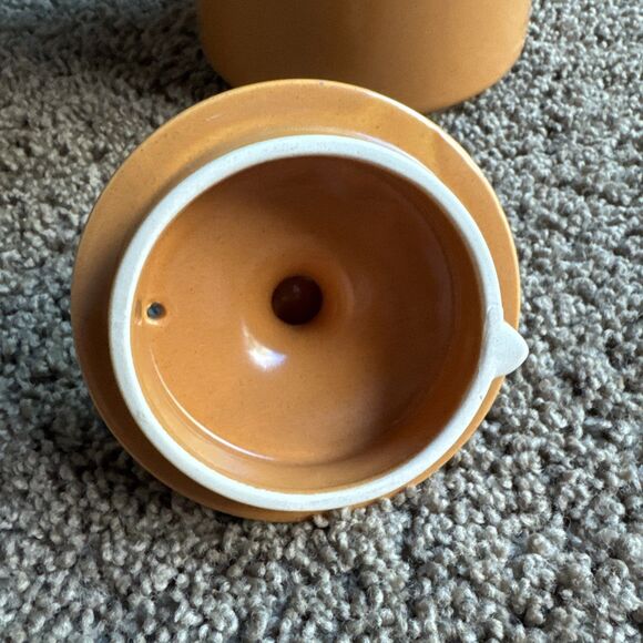 Arrowstone Stoneware Cherokee Orange Pitcher 693 Japan Tea Coffee Serverware 11" - Picture 6 of 10